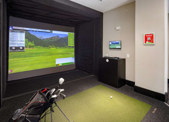 Golf Simulator at Abberly Onyx Apartment Homes, Decatur, GA