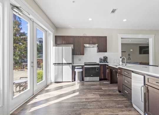 Clubhouse Kitchen at West Ashley Apartment Homes, Charleston, South Carolina