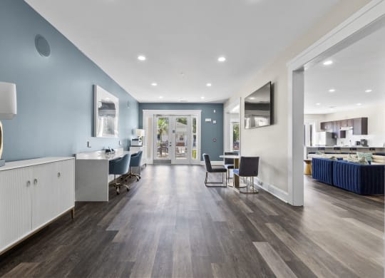 Work space and lounge at West Ashley Apartment Homes, Charleston, SC, 29414