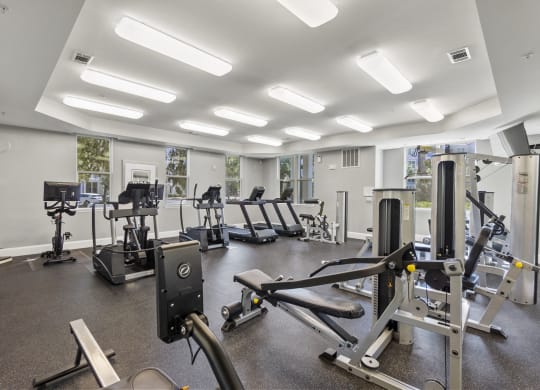 fitness center at West Ashley Apartment Homes, Charleston, 29414