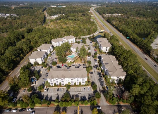 Drone View at West Ashley Apartment Homes, Charleston, SC, 29414