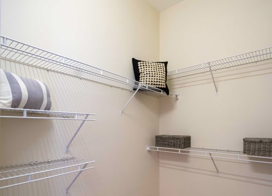 Walk In Closet with Organizers at Abberly Woods Apartment Homes, 28216