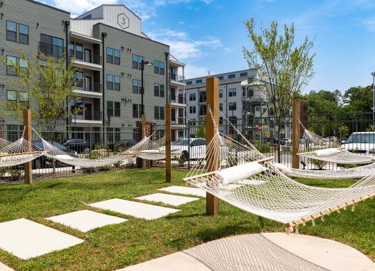 a hammock walkway at the enclave at woodbridge apartments in sugar land, tx at Abberly Riverwalk Apartment Homes, Tennessee, 37228