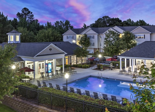 take a dip in our resort style swimming pool at Abberly Grove Apartment Homes, Raleigh, NC, 27610