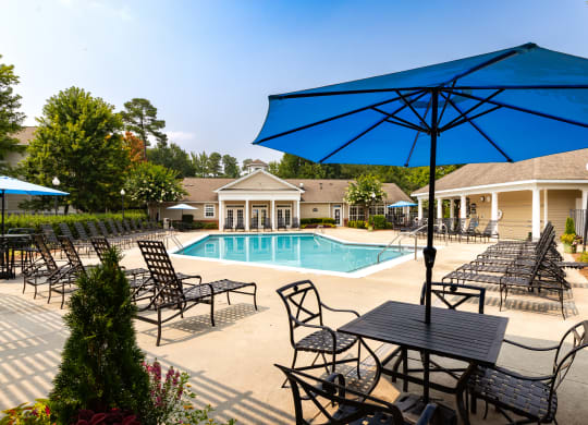 our apartments showcase an outdoor pool at Abberly Grove Apartment Homes, Raleigh, 27610