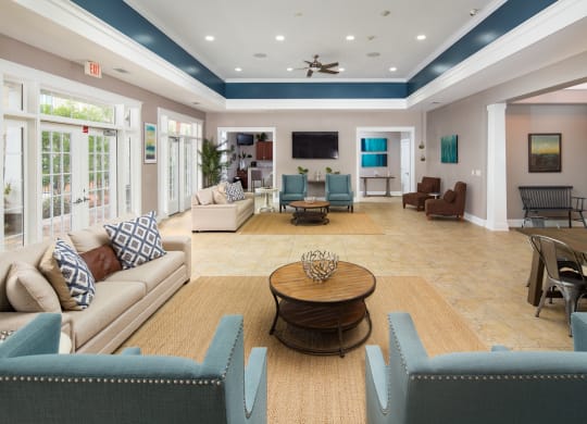 Clubhouse With Comfortable Sofas and Chairs