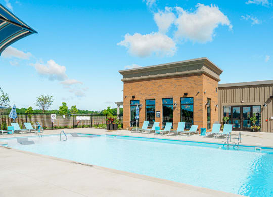 the swimming pool at our apartments