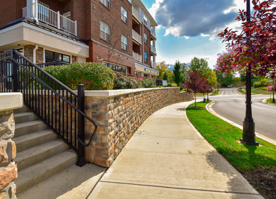 Exterior of Landmark Lofts Apartments in Hilliard Ohio