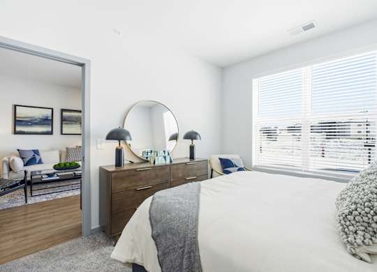 Bedroom at The Retreat at Marysville Apartments in Marysville, OH