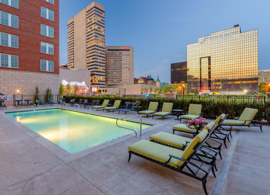 Luxury Pool Overlooking Columbus Commons at Highpoint