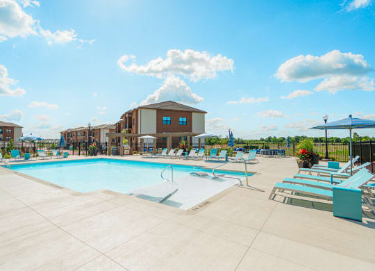 the swimming pool at our crossings apartments
