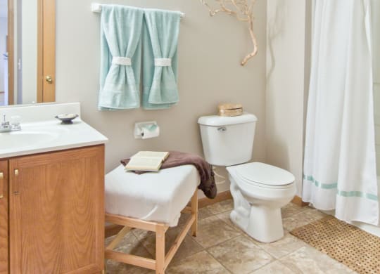 bathroom at albany commons