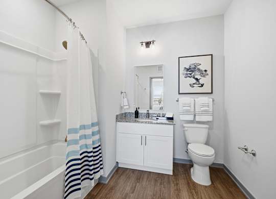 Bathroom at The Retreat at Marysville Apartments in Marysville, OH