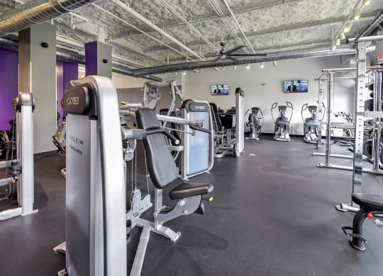 Fitness Center Gym at Landmark Lofts Apartments in Hilliard Ohio