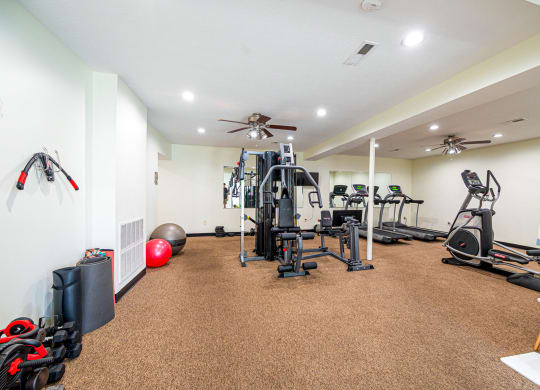 the gym at the preserve apartments