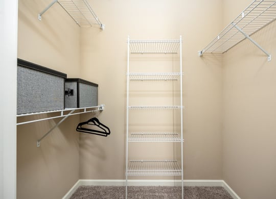 the spacious closets in every apartment at the flats at west end apartments