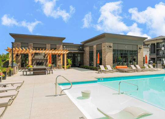 the swimming pool at our apartments