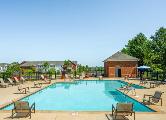 the swimming pool at our crossings apartments