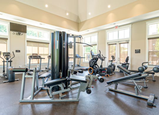 the gym at the preserve apartments