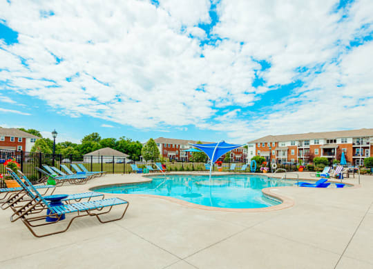 the swimming pool at our apartments