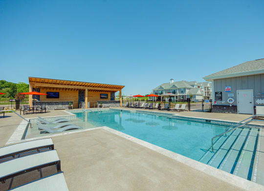 the swimming pool at our apartments