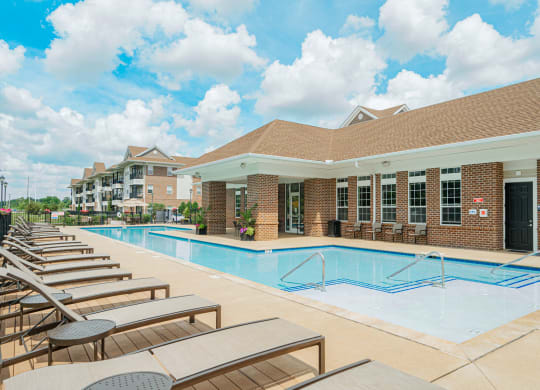 the swimming pool at our apartments