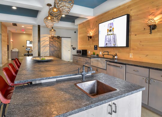 Clubhouse at Landmark Lofts Apartments in Hilliard Ohio