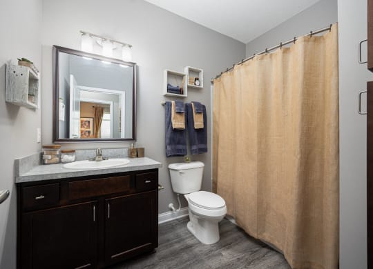 a bathroom with a shower and a sink and a toilet