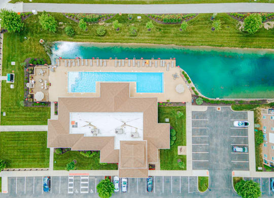 a birds eye view of the resort