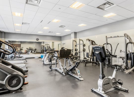 Fitness Center Gym at Highpoint on Columbus Commons Apartments