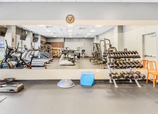 Fitness Center Gym at Highpoint on Columbus Commons Apartments