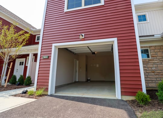 Attached garage at The strand at beulah townhomes