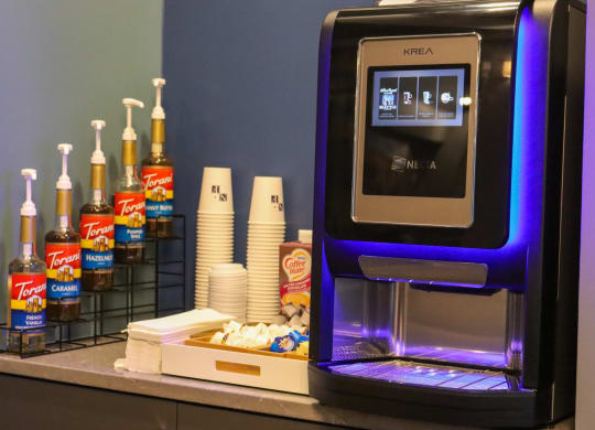 Free Coffee Bar at Northstar Flats Apartments in Sunbury, OH