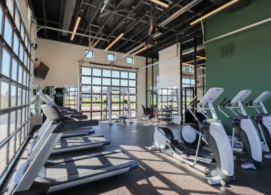 Fitness Center Gym at The Strand Luxury 2 bedroom townhomes in Grove City Ohio near Columbus
