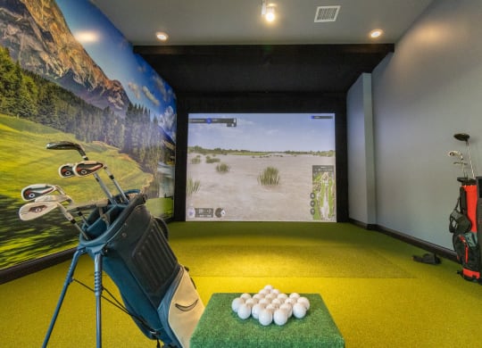 Golf Simulator at Northstar Flats Apartments in Sunbury, OH