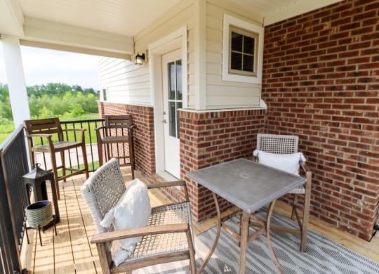Balcony at The Strand at Beulah Luxury 2 bedroom Townhomes for rent in Grove City Ohio