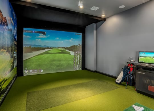 Golf Simulator at Northstar Flats Apartments in Sunbury, OH