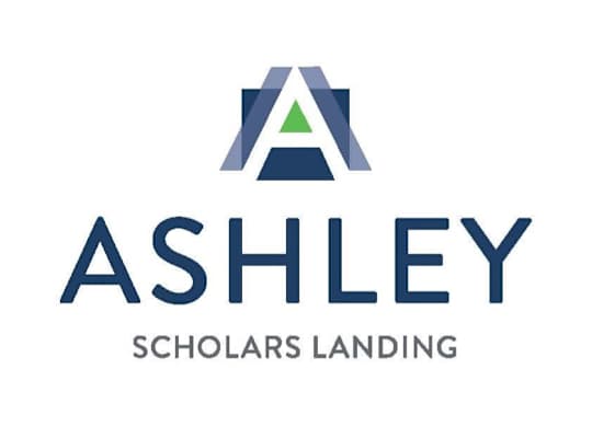The image is a logo for a company named Ashley, which is associated with scholarships.