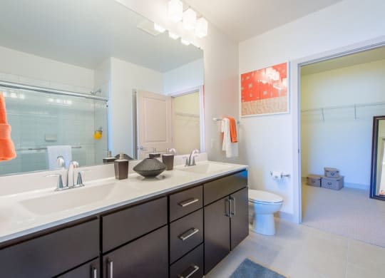 unit bathroom at The Metropolitan Downtown Columbia, Columbia, Maryland