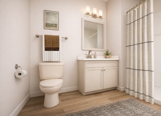 A white toilet with a brown towel on top of it.