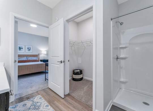 Shower and Walk In Closet