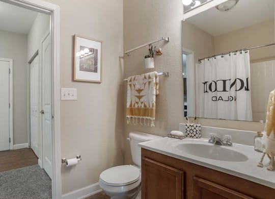 oak 2x2 model bathroom
