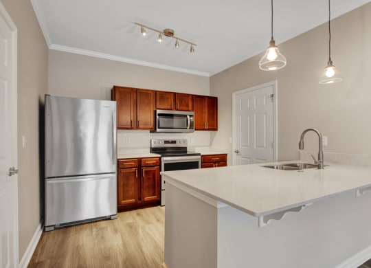 Kitchen with Stainless Steel Appliances at Chenal Pointe at the Divide, Little Rock, AR, 72223