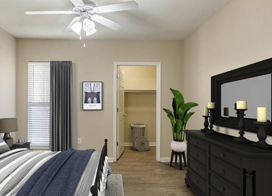 Master Bedroom with Walk-in Closet at Chenal Pointe at the Divide, Little Rock, AR