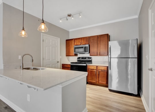 Kitchen with Stainless Steel Appliances at Chenal Pointe at the Divide, Little Rock, AR, 72223