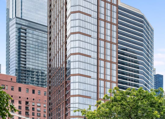 a tall building in a city with tall skyscrapers  at Cassidy on Canal, Chicago, 60606
