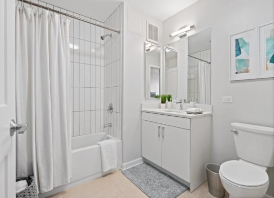 Modern Bathroom at 23rd Place Apartment, Chicago, IL, 60654