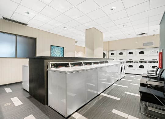 Bright Laundry Room at Elm Street Plaza, Chicago