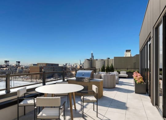 Terrace Deck at 23rd Place Apartment, Chicago, Illinois