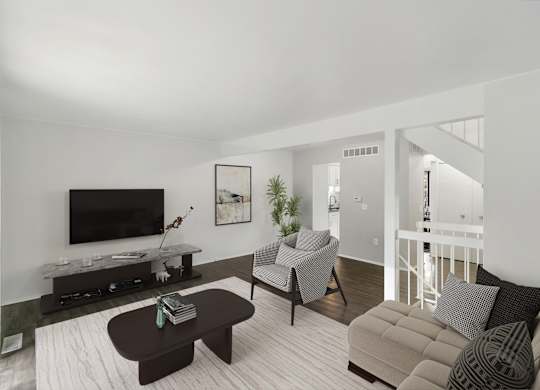 Modern Living Room at The Village of Hyde Park, Michigan, 48207